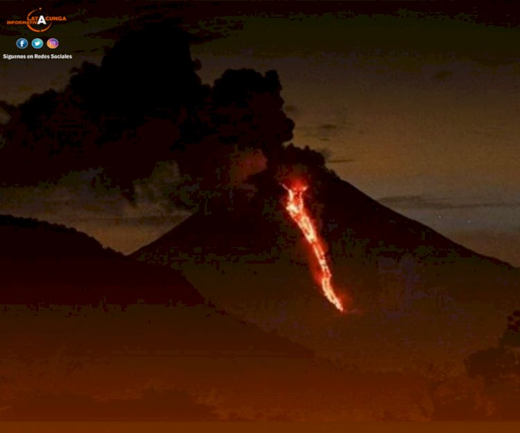 El volcán Sangay expulsó lava por el flanco suroriental