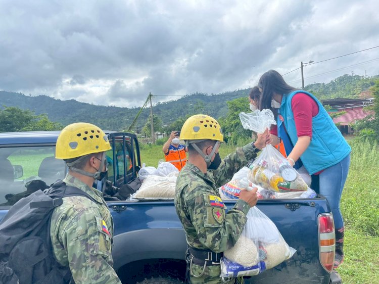 MIES Distrito Latacunga entrega ayuda humanitaria a familias afectadas por inundaciones en el cantón La Maná 