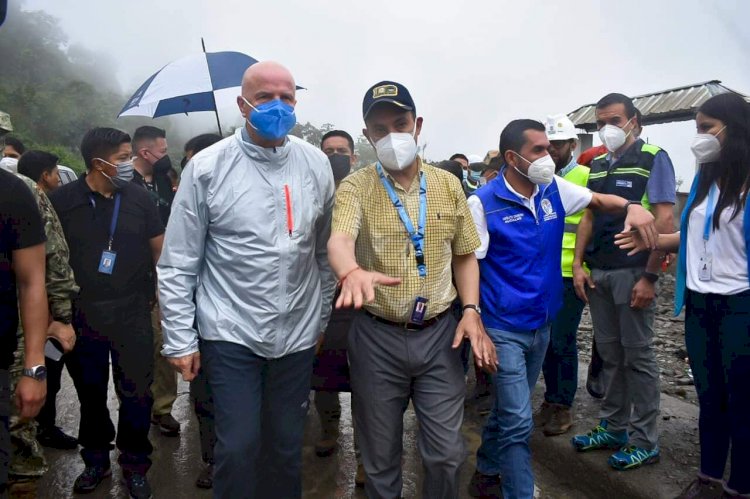 Vicepresidente Borrero recorrió zonas afectadas por las lluvias en Cotopaxi