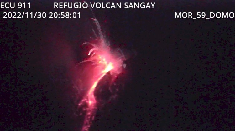 Volcán Sangay registra explosiones sentidas a 175 kilómetros