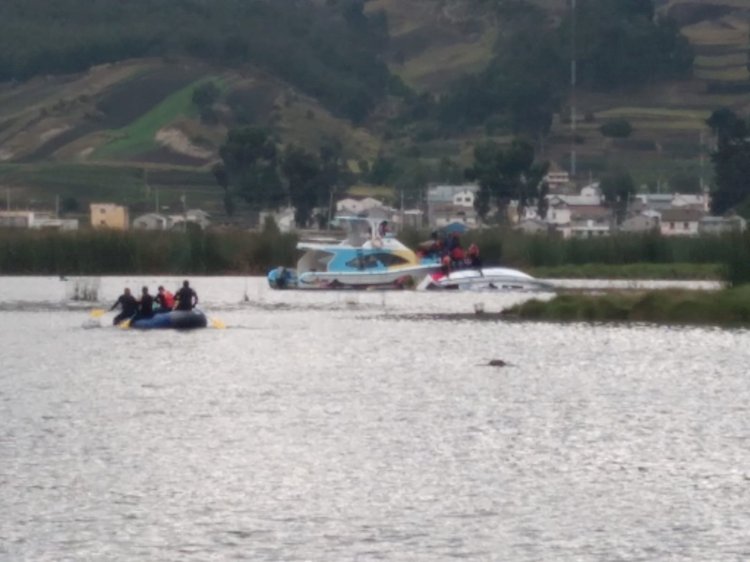 Naufragio de embarcación en la Laguna de Colta dejó 3 personas fallecidas 