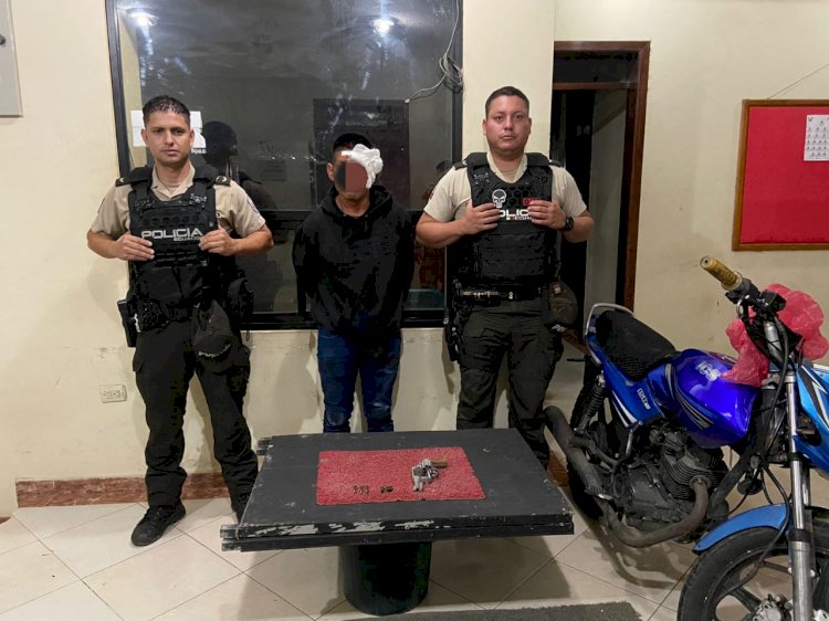Extranjero fue detenido con una arma de fuego en la Maná 