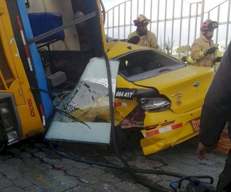 Emergencia vial en Latacunga deja un herido