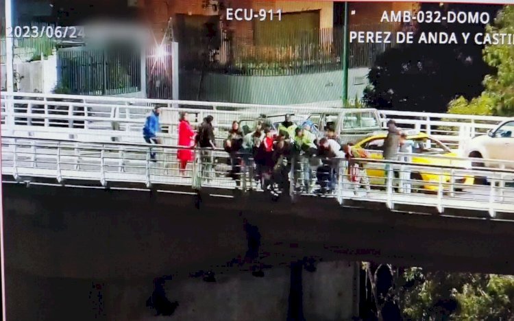 Primeros respondientes e instituciones articuladas salvaron la vida de un hombre en el puente 'Luis A. Martínez'