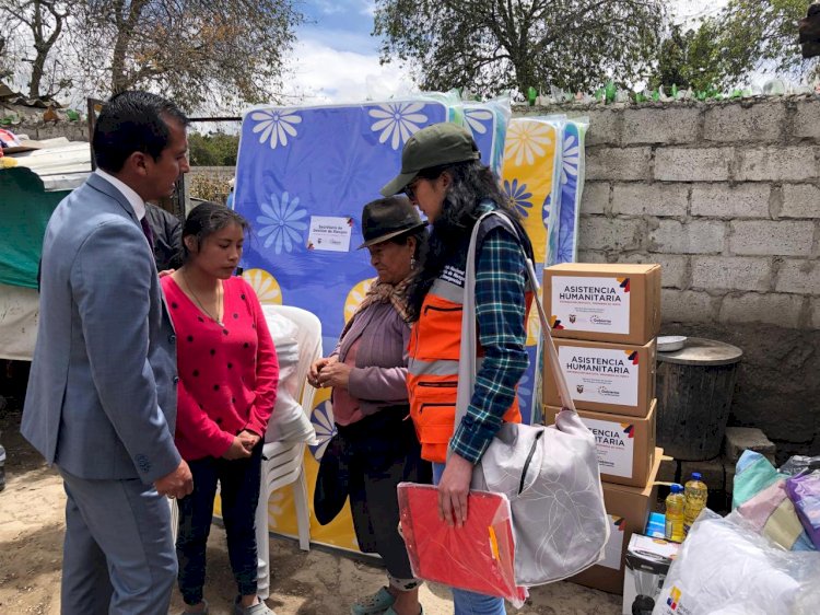 Entrega de asistencia Humanitaria en el cantón Latacunga por parte de la municipalidad 