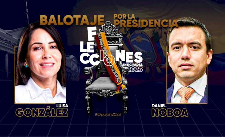 Luisa González y Daniel Noboa van a segunda vuelta en Ecuador