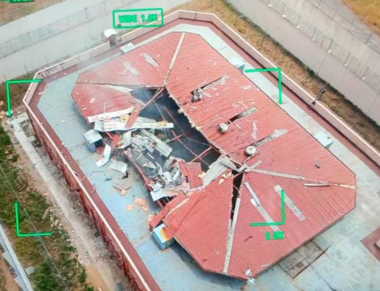 GIR detona dron con explosivo en el techo de la cárcel La Roca