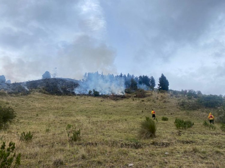 Atención a incendios forestales en Cotopaxi y Tungurahua fue coordinada desde el ECU 911
