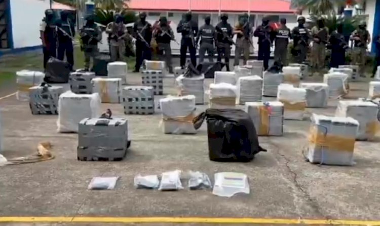 DEA interviene en captura de 1,5 toneladas de droga en frontera entre Ecuador y Colombia.