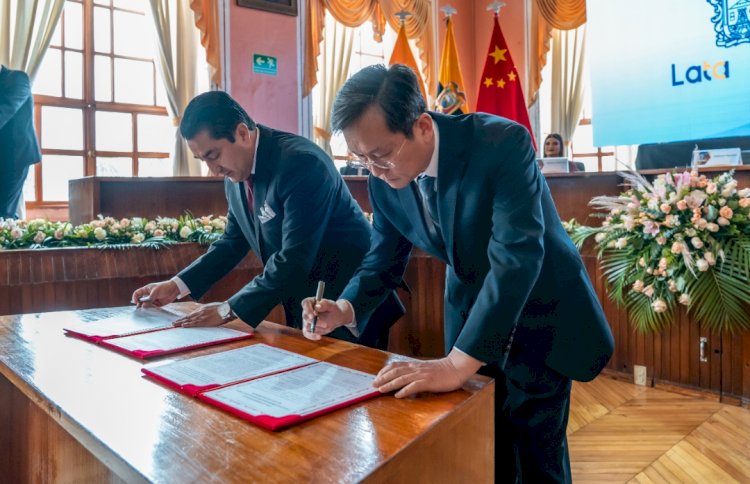 Municipio de Latacunga firma Memorando de Cooperación con Meishan para el desarrollo del cantón
